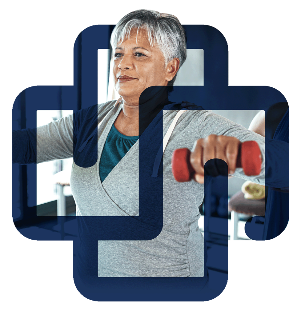 Fitness center medical integration icon.