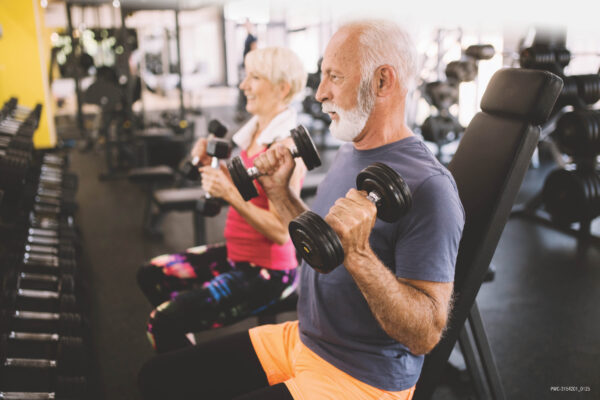 fitness center consulting people lifting weights